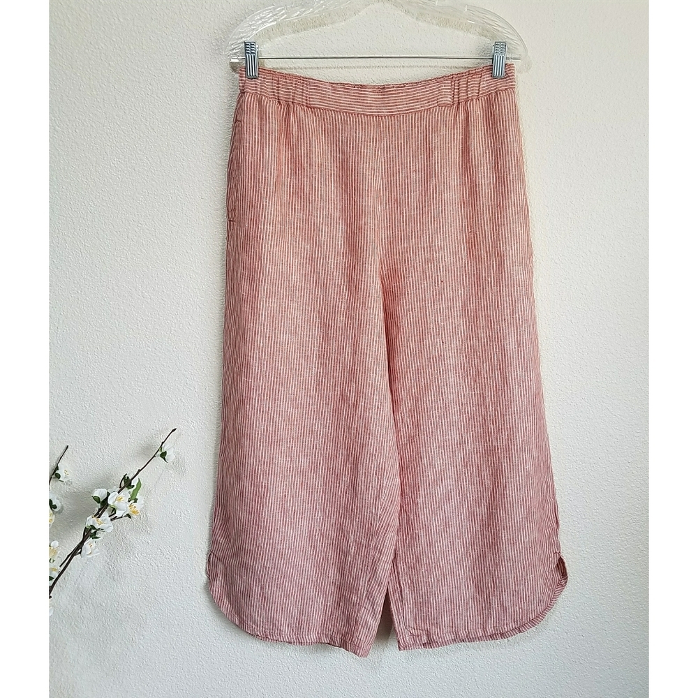 Coldwater Creek Linen Cropped Pants
